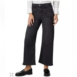 Paige Anessa Cropped Wide Leg High Rise Jeans